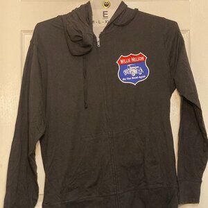 Willie Nelson original Franks Bros' Print hooded tee